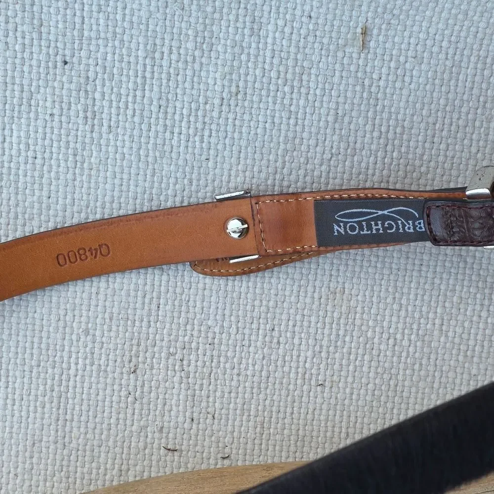 Brighton vintage multicolored calf hair leather belt
